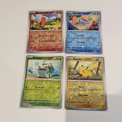 Pokemon 151 Mini Tin Costco Promo Cosmo Holos ( 4 Cards ) Near Mint - Image 1