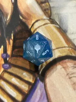 MTG Final Fantasy Gift Bundle Crystal Blue Oversized D20 Die Spin Down Counter - Image 1