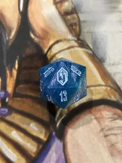 MTG Final Fantasy Gift Bundle Crystal Blue Oversized D20 Die Spin Down Counter - Image 2