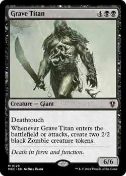 MTG - Grave Titan - Commander: Murders at Karlov Manor - Light Play - Normal - Image 1
