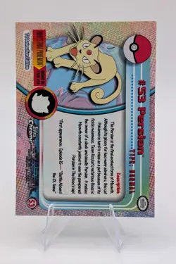 2000 Topps Chrome Pokemon: Persian #53 - NM - Image 2