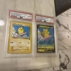 Pokemon Surfing Pikachu #28 - 2001 Black Star Promo - PSA 8 (NM-MT) 25th v - Image 1