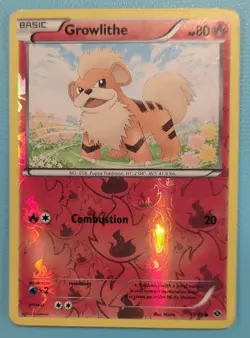 Pokemon Growlithe Next Destinies Reverse Holo Uncommon 11/99 HP80 2012 English - Image 1