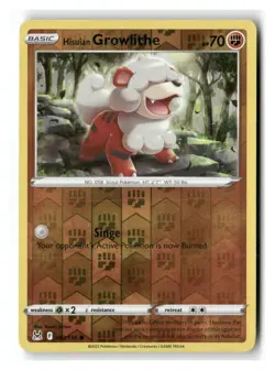 Hisuian Growlithe 083/196 Common Lost Origin Pokemon Reverse Holo Near Mint - Image 1
