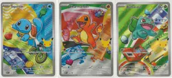 Pokemon Charmander, Squirtle, Bulbasaur 037, 038, 039 - First Partner 30th Gen 1 - Image 1