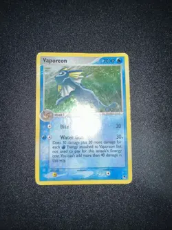 Pokemon TCG Vaporeon 6/17 POP Series 3 Holo Rare DMG - Image 1