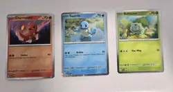 Pokemon 151 Poster Collection Promo 3 Set - Squirtle, Charmander, Bulbasaur - B - Image 1