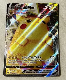 Pokemon TCG Pikachu VMAX 044/185 Full Art Swsh04: Vivid Voltage Ultra Rare Holo - Image 1