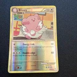 Pokemon TCG Blissey 36/123 HeartGold & SoulSilver Reverse Holo - LP/NM - Image 1