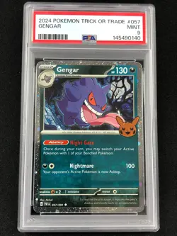 Pokemon 2024 Gengar 057/091 Trick Or Trade PSA 9 - Image 1