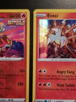 Lot of (2) Entei 19/203 - Evolving Skies - Holo & Reverse Holo Rare - Pokemon - Image 4