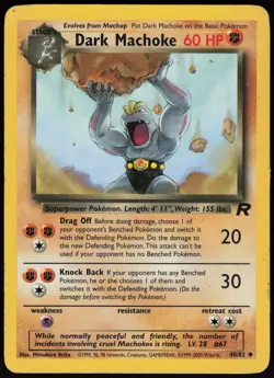 Dark Machoke 40/82 Uncommon Team Rocket Pokemon - Image 1