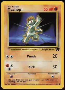 Machop 59/82 Common Team Rocket Pokemon - Image 1