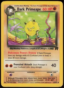 Dark Primeape 43/82 Uncommon Team Rocket Pokemon - Image 1