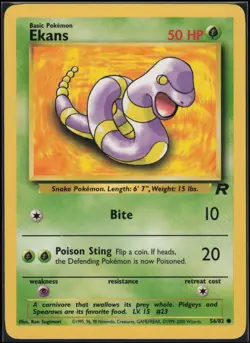Ekans 56/82 Common Team Rocket Pokemon - Image 1
