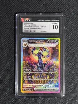 2025 POKEMON PRISMATIC EVOLUTIONS #161 FULL ART UMBREON EX SIR CGC 10 - Image 1