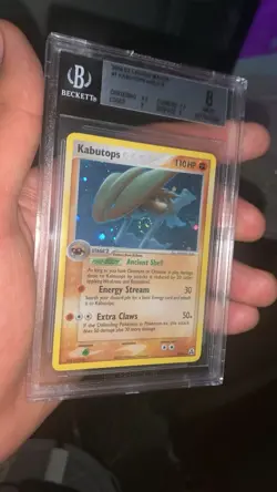 Pokemon Kabutops EX Legend Maker Holo Rare #7 Beckett 8 Center Swirl ! - Image 1