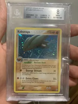 Pokemon Kabutops EX Legend Maker Holo Rare #7 Beckett 8 Center Swirl ! - Image 3