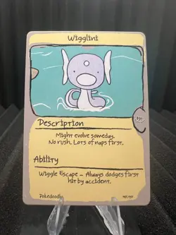 Wigglini (Dratini) #147 - First Edition First Print PokeDoodly Fan Art - Pokemon - Image 1