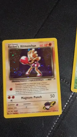 Pokemon TCG Rocket's Hitmonchan & Scyther Team Rocket Holo Lot Wizards 2000 - Image 3