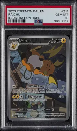 2023 POKEMON PAL EN-PALDEA EVOLVED ILLUSTRATION RARE #211 RAICHU PSA 10 - Image 1