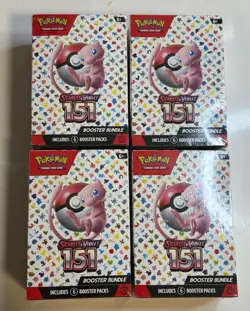 ✅ Pokemon Scarlet & Violet 151 Booster Box Bundle Lot of 4 Sealed English ✅ - Image 1