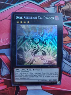 Yugioh! LP Dark Rebellion Xyz Dragon - NECH-EN053 - Ghost Rare - Unlimited - Image 1
