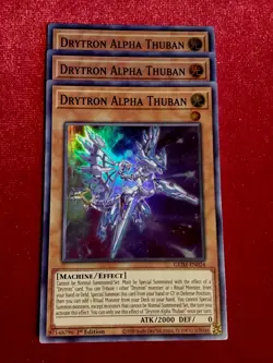 Yu-Gi-Oh! (x3) Drytron Alpha Thuban - GEIM-EN024 - Super Rare 1st Ed. Unplayed - Image 1