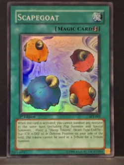 Yugioh Scapegoat SDJ-041 1st Edition Super Rare Unlimited NM - Image 1