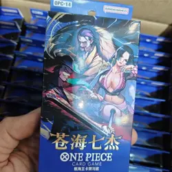 One Piece Card Game Chinese OPC-14 Booster Slim Box Sealed The Azure Sea's Seven - Image 1