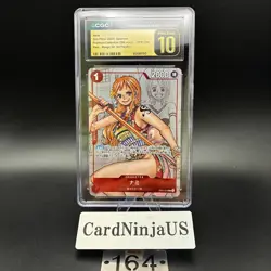 CGC 10 PRISTINE Nami Parallel OP01-016 R 25th Edition ONE PIECE Card Game 164 - Image 1