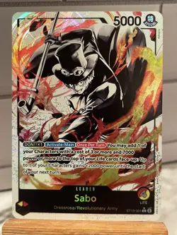 One Piece Card Game English ST13-001 Sabo Alt Art Leader The Three Brothers NM - Image 1