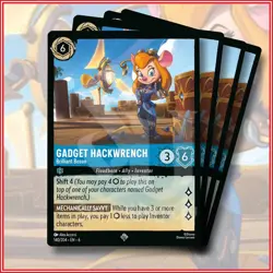 Disney Lorcana Gadget Hackwrench - Brilliant Bosun 140/204 x4 | Super Rare - Image 1