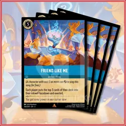 Disney Lorcana TCG: FRIEND LIKE ME x4 Rare Into The Inklands 160/204 - Image 1
