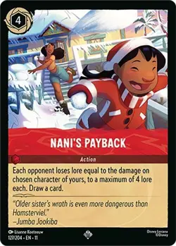 Disney Lorcana TCG Winterspell Nani's Payback Super Rare 127/204 - Image 1