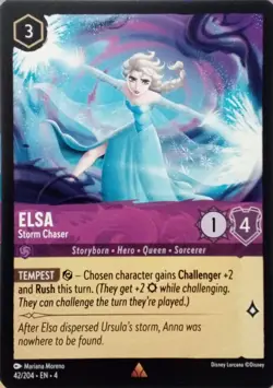 42/204 ELSA STORM CHASER URSULAS RETURN RARE DISNEY LORCANA CARD - Image 1