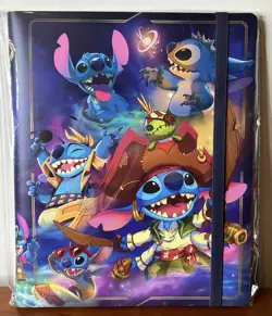 🔹Stitch 9 Pocket Binder🔹Disney Lorcana Azurite Sea Sealed 2024🔹252 Cards - Image 1