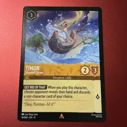 Disney Lorcana Winterspell (11) #16/204 Timon - Snowball Swiper Regular NM - Image 1