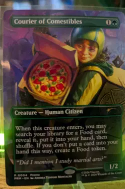 3 Promo Cards Spicy Oatmeal Lightning Courier Teenage Mutant Ninja Turtles MTG - Image 2