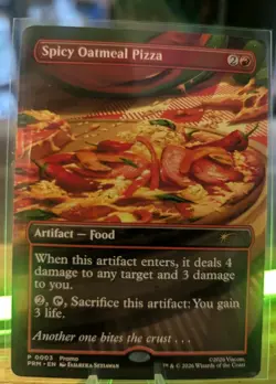 3 Promo Cards Spicy Oatmeal Lightning Courier Teenage Mutant Ninja Turtles MTG - Image 3