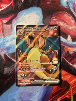 Pokemon TCG Charizard EX 183/165 Scarlet & Violet 151 Ultra Rare Card - Image 1