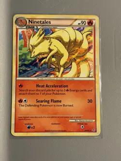Pokemon TCG Ninetales Unleashed Rare Card 20/95 Heavily Played - Image 1