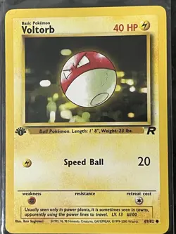 Pokemon Lot TCG Cards (4) Dark Vaporeon 1st Edition Mankey Voltorb WOTC Vintage - Image 5
