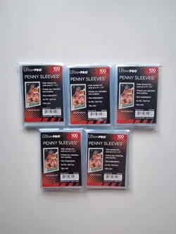 5 x 100 Ultra Pro Soft Clear Penny Sleeves For Pokemon YuGiOh NO CARD INCLUDED - Image 1