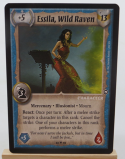 WARLORD Saga of the Storm CCG Mercenary Character Card ESSILA WILD RAVEN 32/78 - Image 1