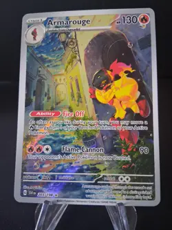Armarouge Scarlet & Violet Base Illustration Rare Holo Pokemon TCG Card 203/198 - Image 1