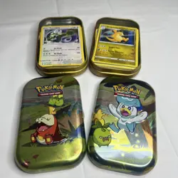 Lot Of 2 Pokemon Tin Card Holders (55 Assorted Cards Per Tin) - Image 3