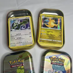 Lot Of 2 Pokemon Tin Card Holders (55 Assorted Cards Per Tin) - Image 4