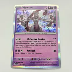 Pokemon TCG Mewtwo 151 Holo TCG 150/165 Scarlet & Violet Rare Trading Card 2023 - Image 1