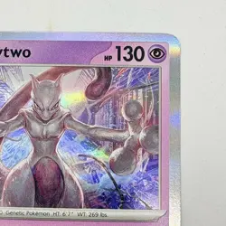 Pokemon TCG Mewtwo 151 Holo TCG 150/165 Scarlet & Violet Rare Trading Card 2023 - Image 4